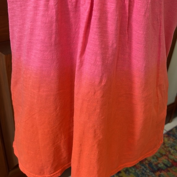 Athleta  tank top  100% cotton ombre   sleeveless    Pink/orange  Size S    EUC - Picture 5 of 10